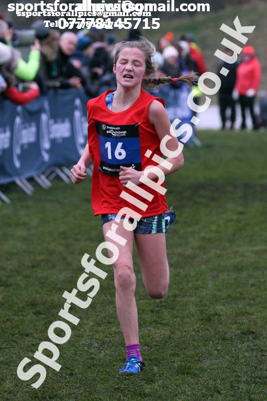 Inter District girls under-13s, 2018 Simplyhealth Great Edinburgh International XCountry. Photo: David T. Hewitson/Sports for All Pics